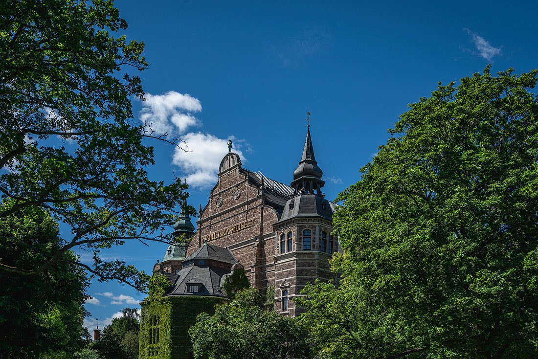 Aussenfassade des Nordischen Museums in Stockholm, Schweden