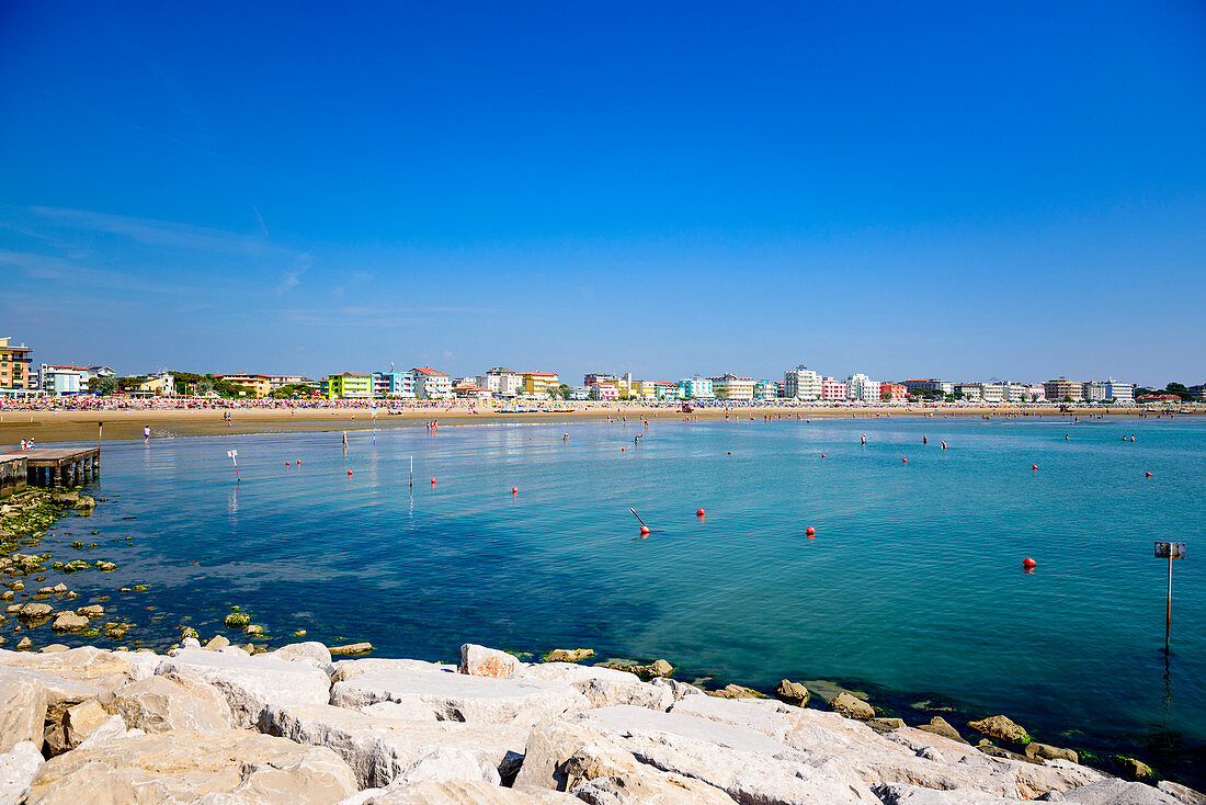 Beach in front of Caorle, Veneto, Italy