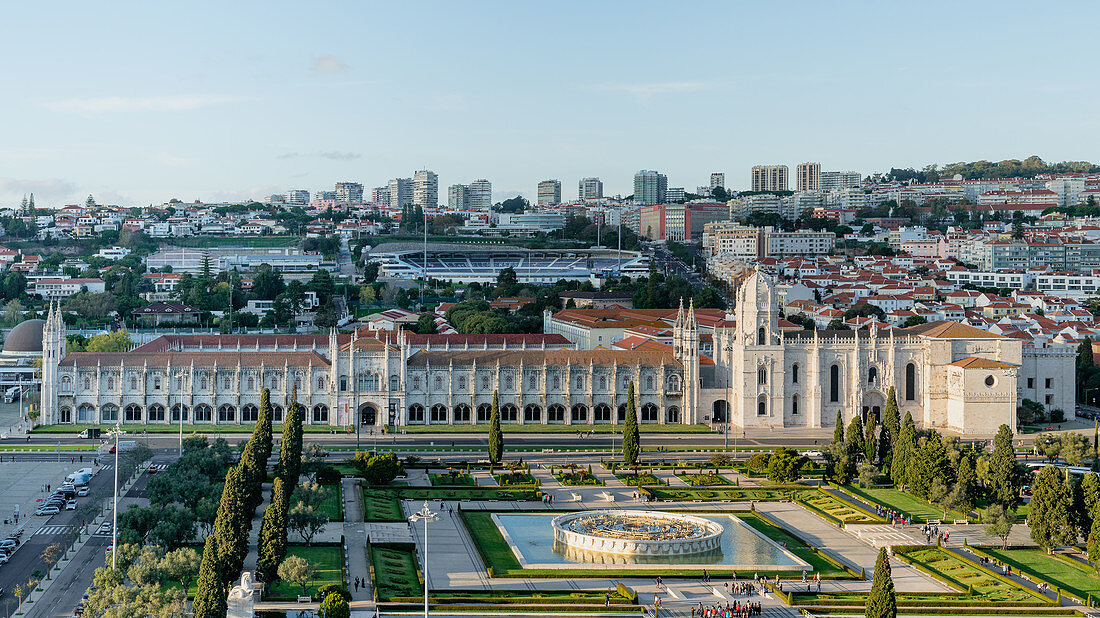 Panoramic view of the Heronymus Monastery in Lisbon, Portugal