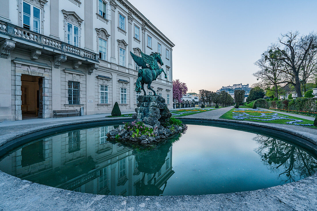 Pegasus fountain in the Mirabell Gardens in Salzburg, Austria