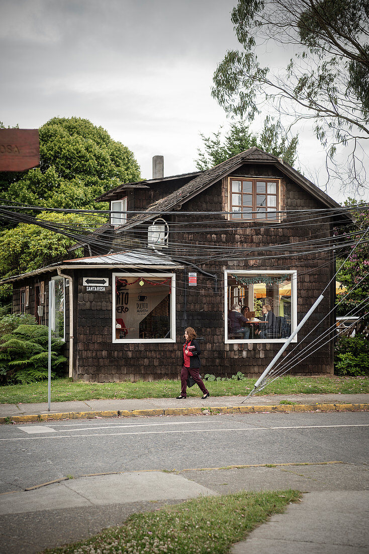 cozy cafe in Puerto Varas, Region de los Lagos, Chile, South America