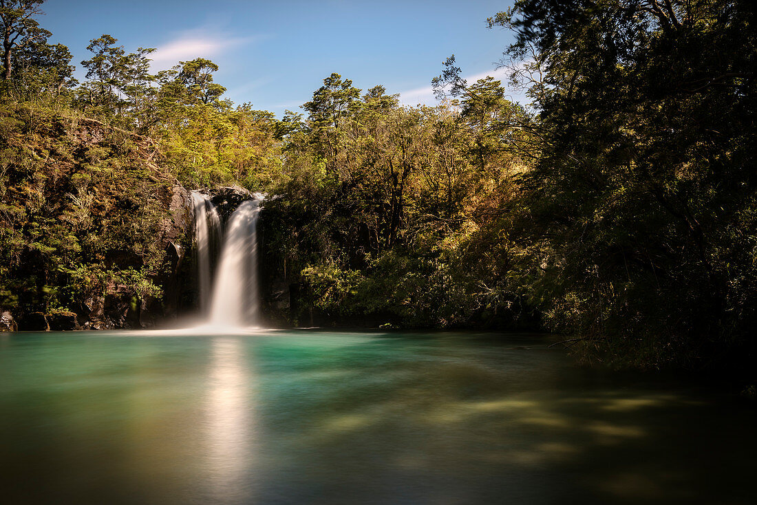 Saltos (waterfalls) of the Rio Petrohue, Region de los Lagos, Chile, South America