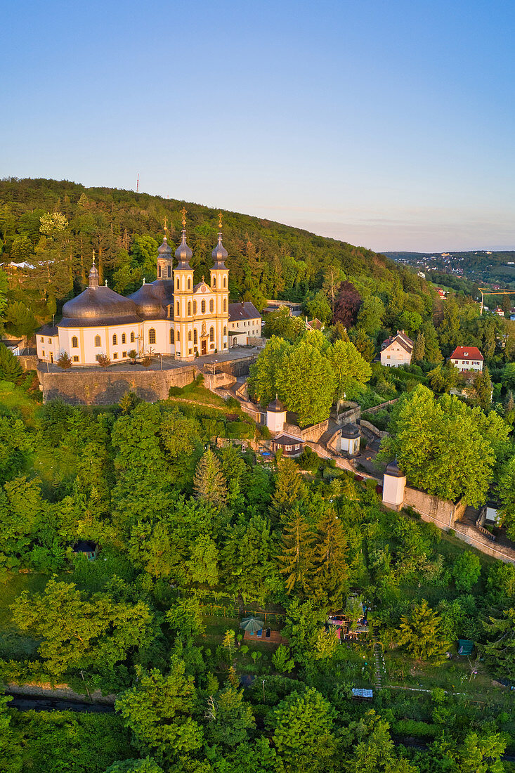 Käppele in Wuerzburg, sunrise, Lower Franconia, Franconia, Bavaria, Germany, Europe