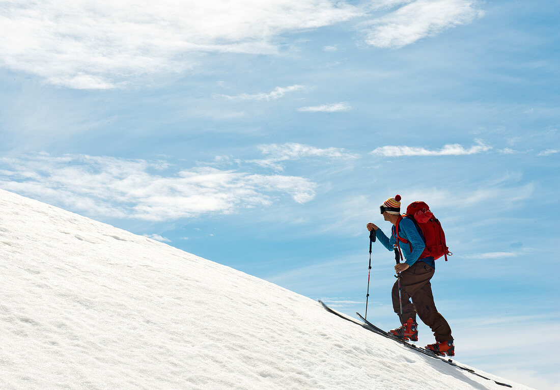 Ascent to the Ramshead Range in Kosciuszko National Park, multi-day ski tour, NSW, Australia