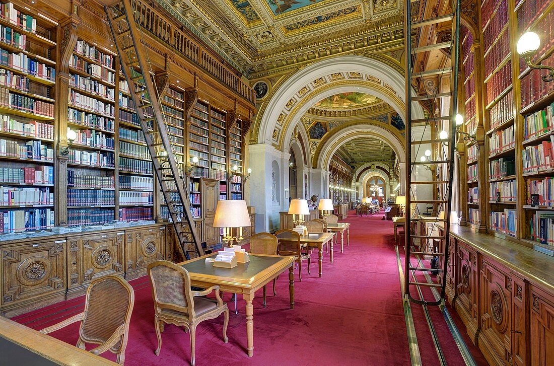 France, Paris, Luxembourg palace, the Senate, the library