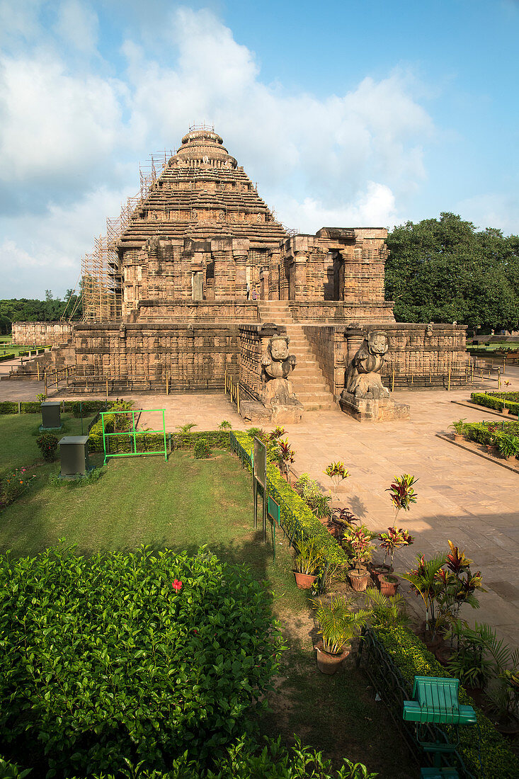 Blick auf den Sonnentempel von Konark, Odisha, Indien