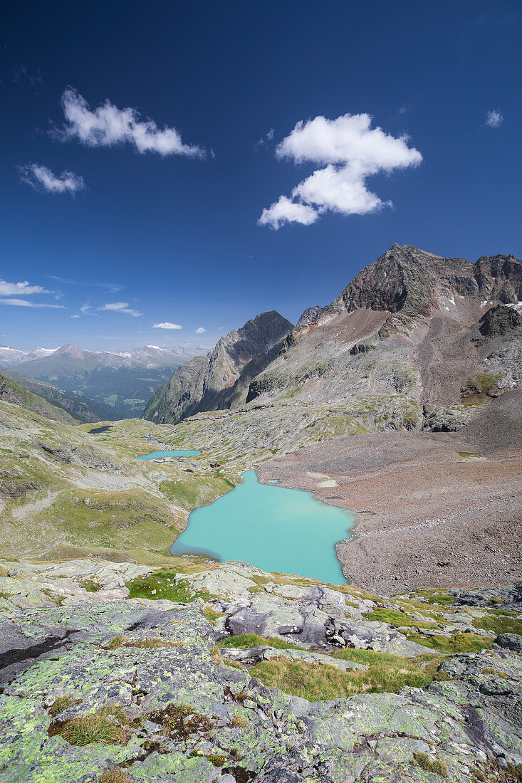 Turquoise Gradensee at the Nossberger Hütte in the Gradental in the Hohe Tauern National Park, Austria