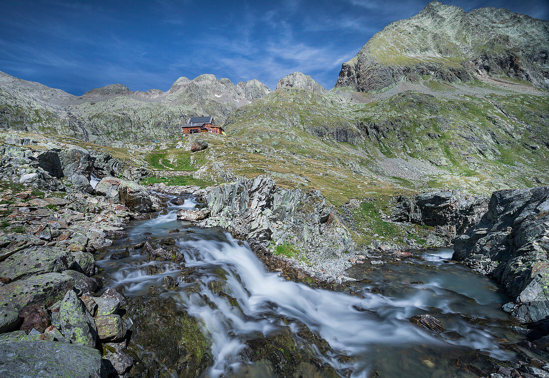 Rapids of the Gradenbach at the Nossberger Hütte in the Gradental in the Hohe Tauern National Park, Austria