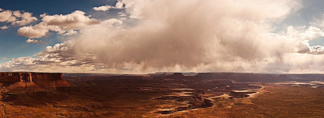 Canyonlands National Park, USA - April 30, 2010. Cloudscape above the wilderness of the Canyonlands National Park, Utah.