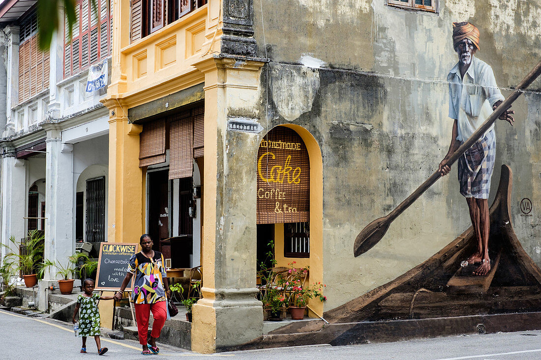 Penang, Malaysia - 17. Juni 2015: Geschäft in George Town