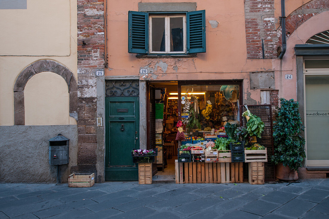 Innenstadt von Lucca, Toskana, Italien