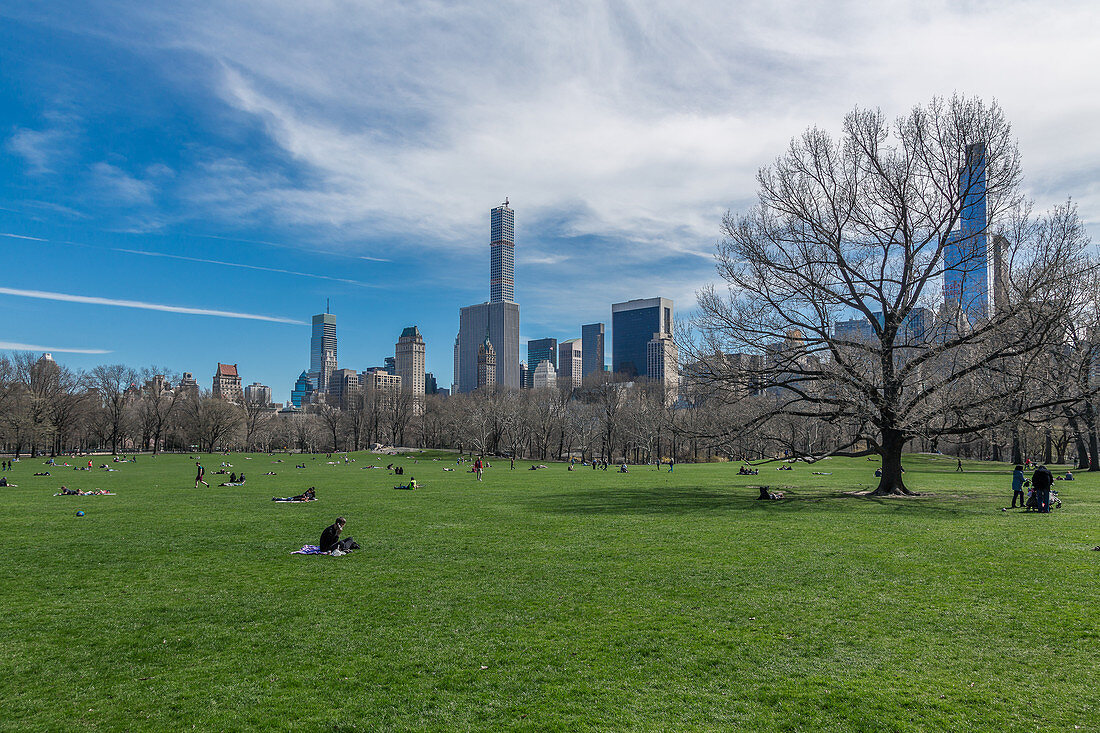 Central Park mit Manhattan im Hintergrund, New York City, USA