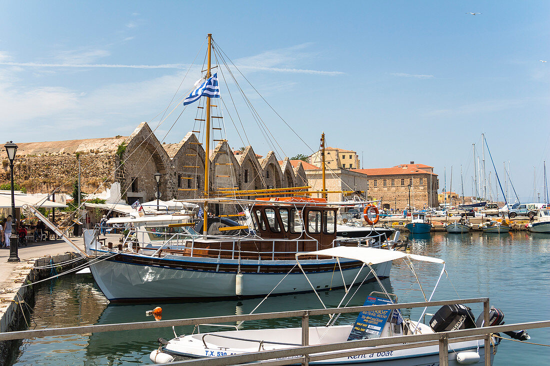 Venezianischer Hafen in Chania, Nordwesten Kreta, Griechenland
