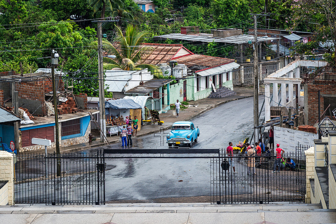 View from the steps of the Basilica to the city of El Cobre, Cuba