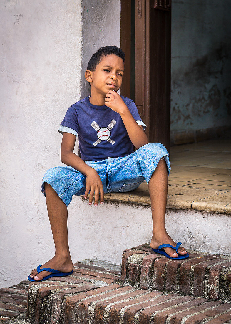 Cuban boy in Camagüey, Cuba
