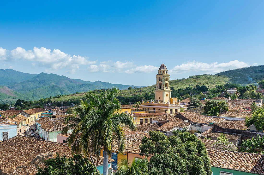 View over the rooftops in Trinidad, Cuba
