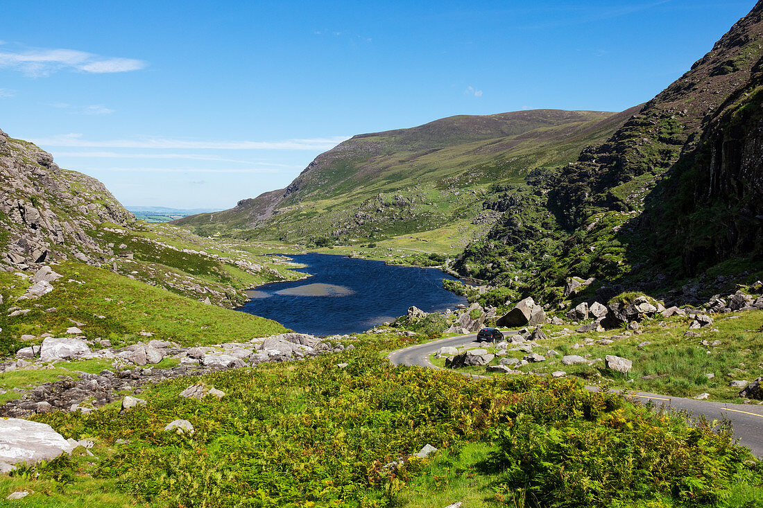 Augher Lake along the Gap of Dunloe Road, County Kerry, Ireland, Europe