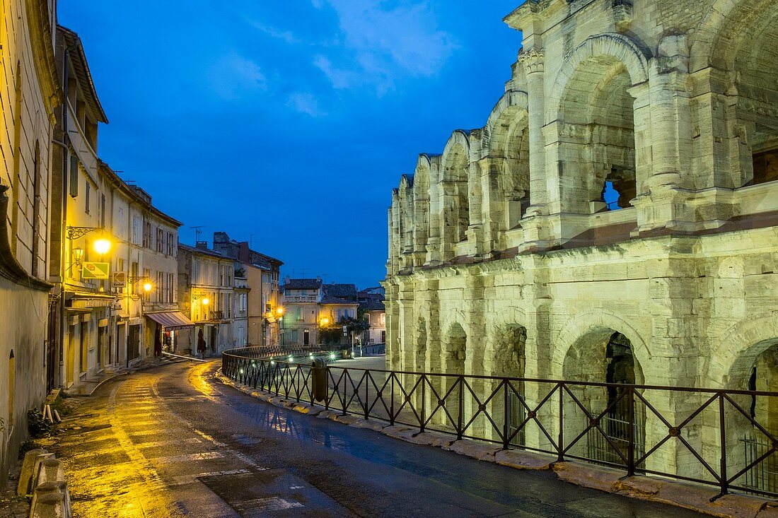 France, Bouches du Rhone, Arles, the Arenas, Roman Amphitheatre of 80-90 AD, listed as World Heritage by UNESCO