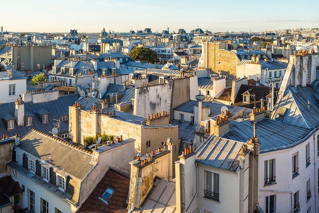 Frankreich, Paris, Panoramablick über die Zinkdächern