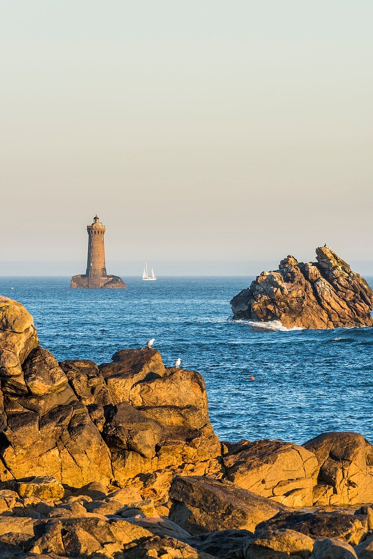 France, Finistere, Iroise sea, Legendes Coast, Porspoder, the Four lighthouse