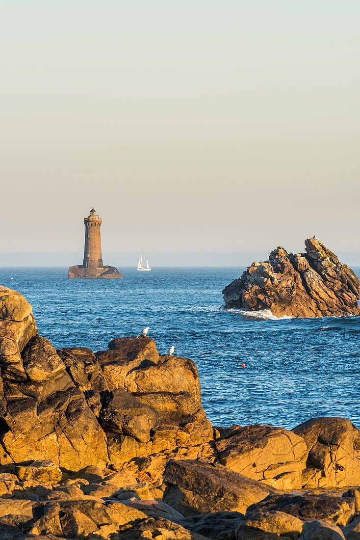 Frankreich, Finistère, Iroise-See, Côte des Légendes, Porspoder, die vier Leuchttürme