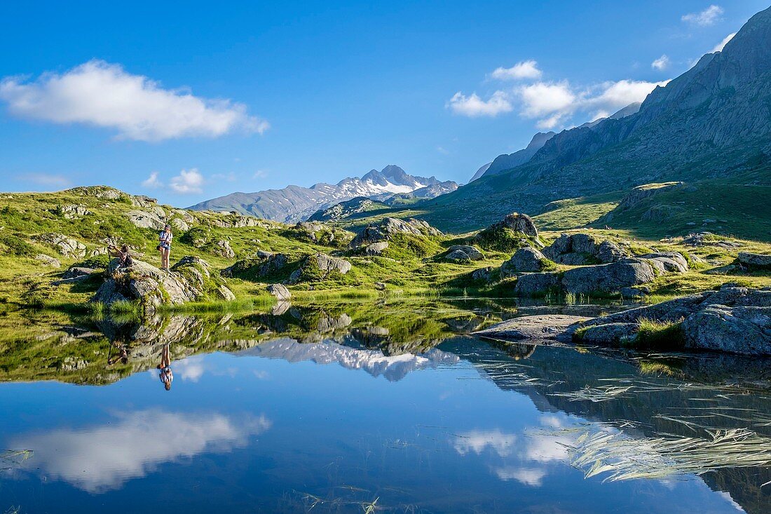 France, Savoie, Saint-Sorlin-d'Arves, Croix de Fer pass, Potron lake (alt : 2050m)