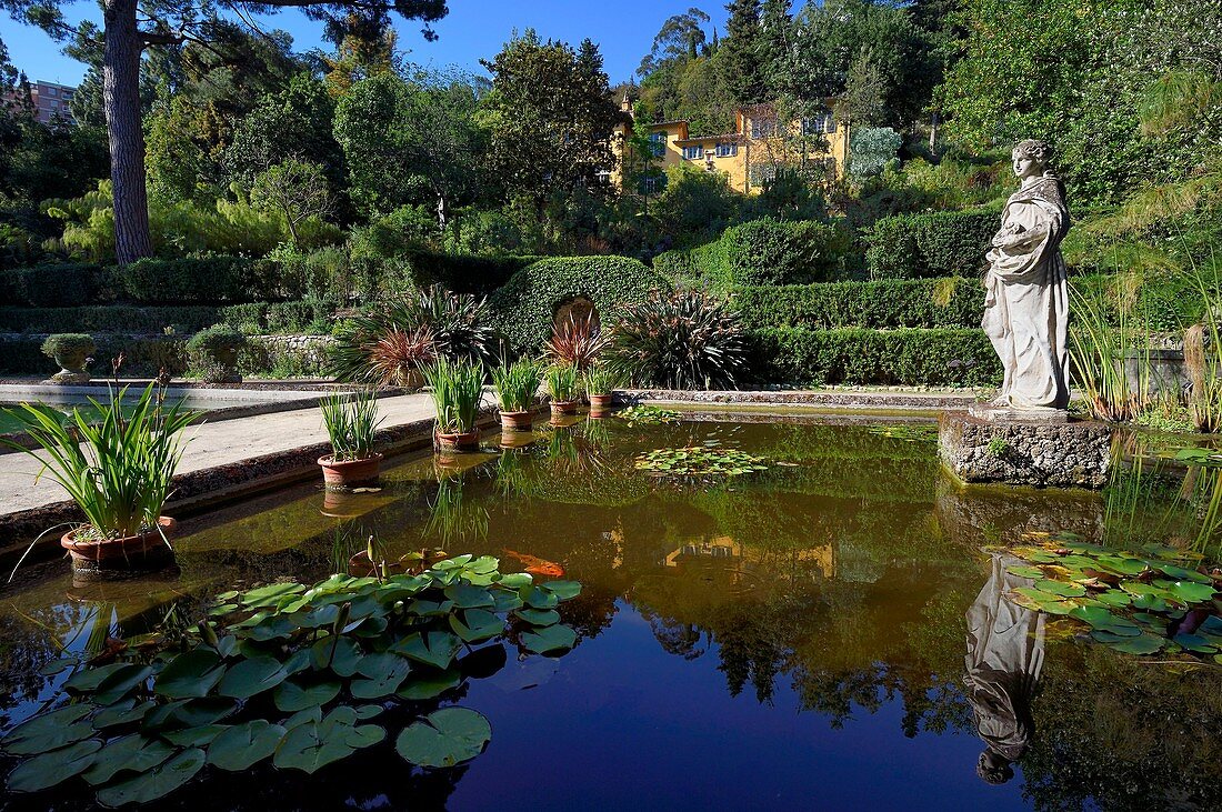 France, Alpes Maritimes, Menton, the garden Serre de la Madone and the villa of Major Lawrence Johnston