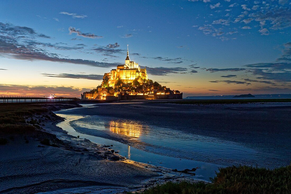 France, Manche, Mont Saint Michel Bay listed as World Heritage by UNESCO, Mont Saint Michel