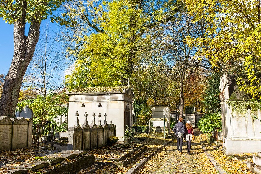 France, Paris, Pere Lachaise cemetery, the largest cemetery in the city of Paris and one of the most famous in the world