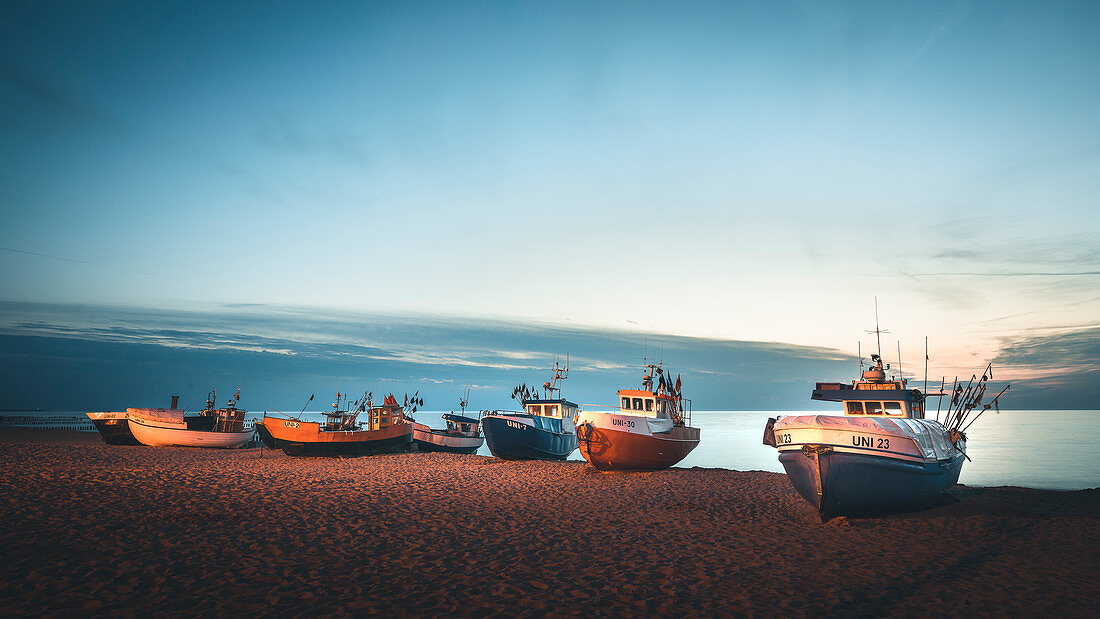 Strand von Uniescie an der Ostsee, Westpommern, Polen