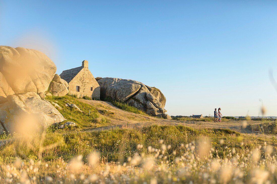 Frankreich, Finistère, Kerlouan, das Wachhaus in der Nähe des Weilers Meneham