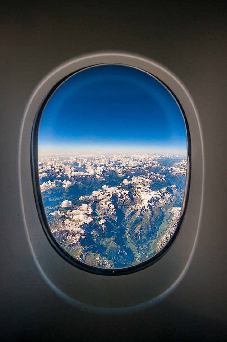 France, Haute-Savoie, Alps (aerial view)