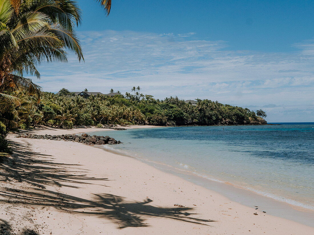 Blick auf den Strand, Kokomo Private Island, Fidschi-Inseln, Ozeanien