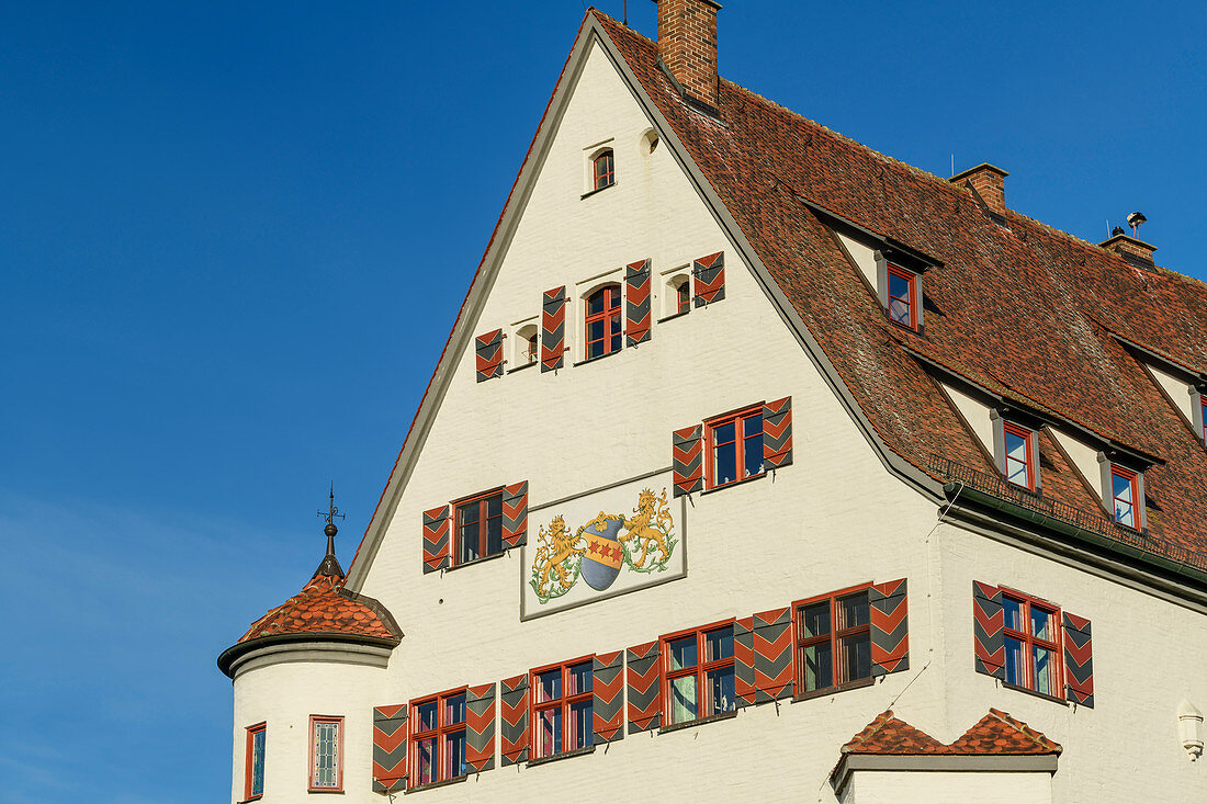 Fassade des Schloss Leipheim, Leipheim, Donau-Radweg, Schwaben, Bayern, Deutschland