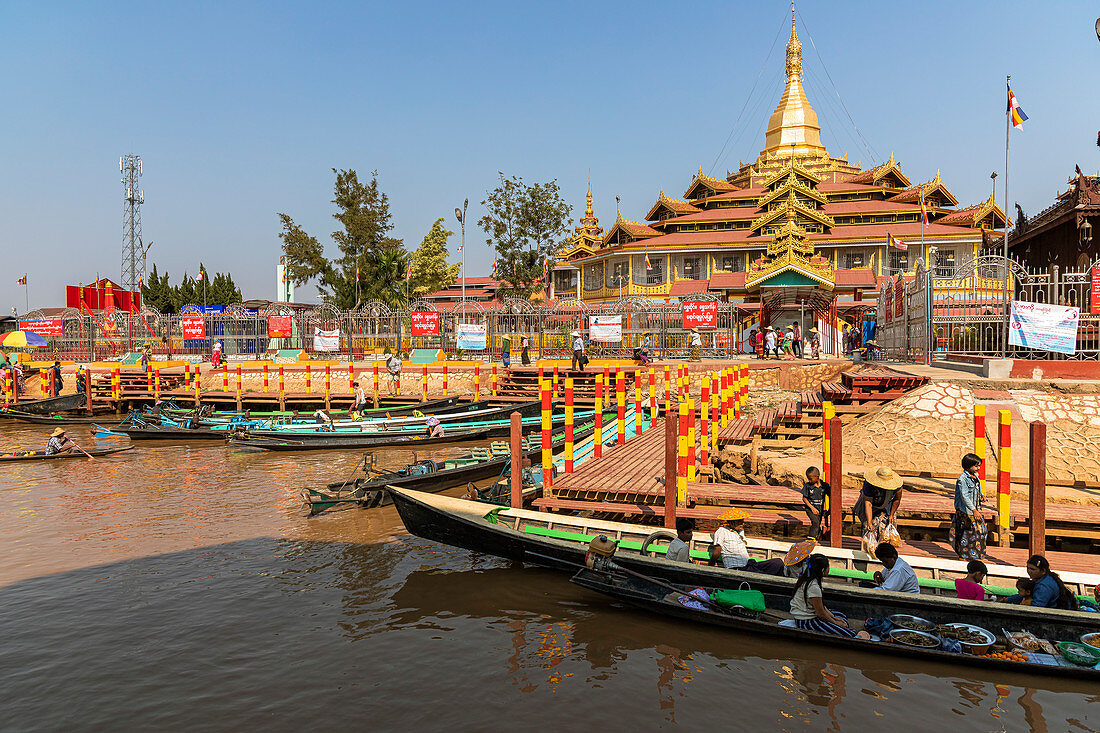 Phaung Daw Oo Pagoda on Inle Lake, Heho, Myanmar