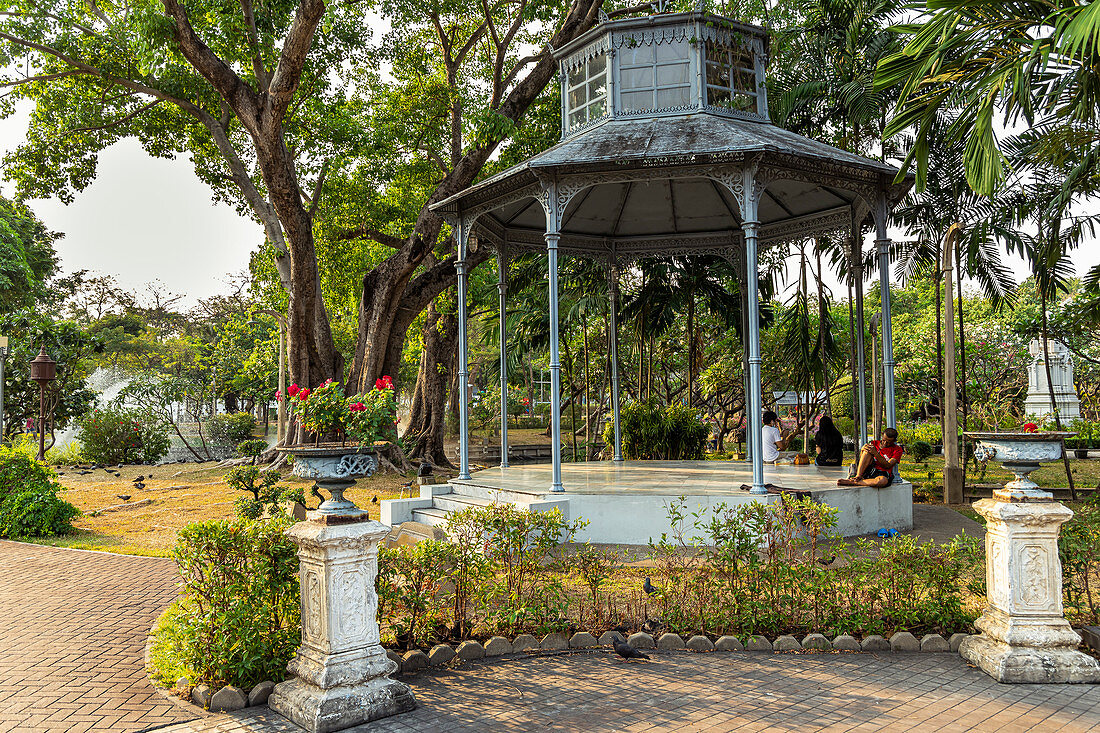 Pavilion in Saranrom Palace Park in Bangkok Old Town, Thailand