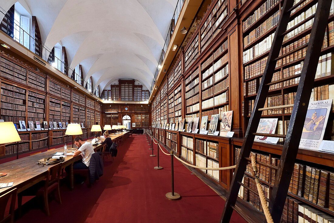 France, Corse du Sud, Ajaccio, the Fesch library in the Fesch palace