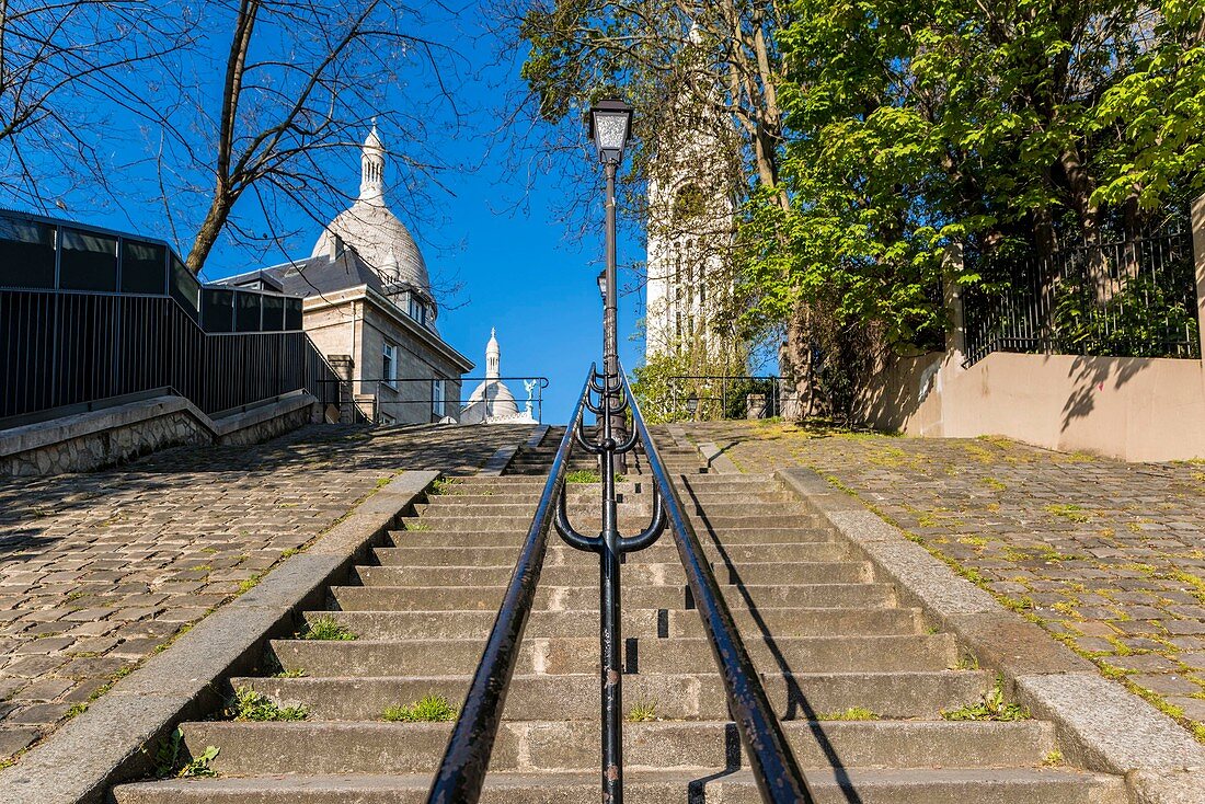 Frankreich, Paris, Basilika Sacré-Coeur auf dem Montmarte im 18. Bezirk von Paris