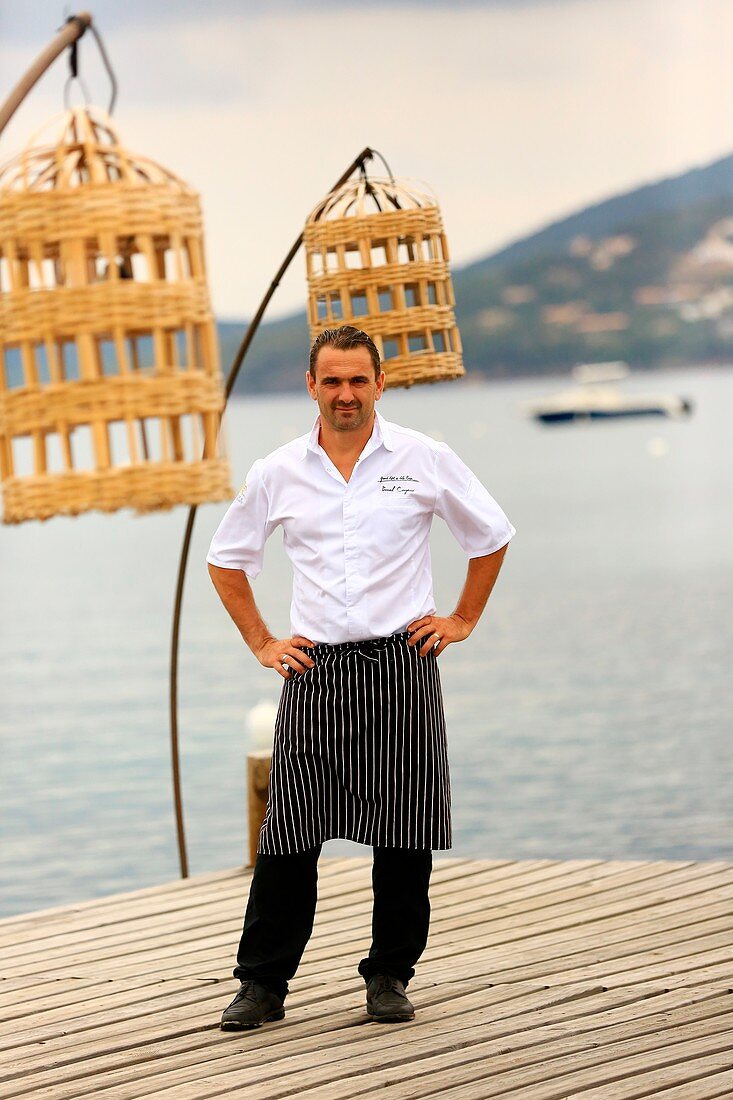France, Corse du Sud, Porto Vecchio, Hotel Cala Rossa, chef Pascal Cayeux