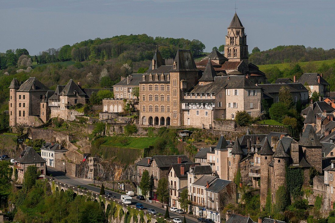 France, Correze, upper town of Uzerche, Abbey Saint Pierre