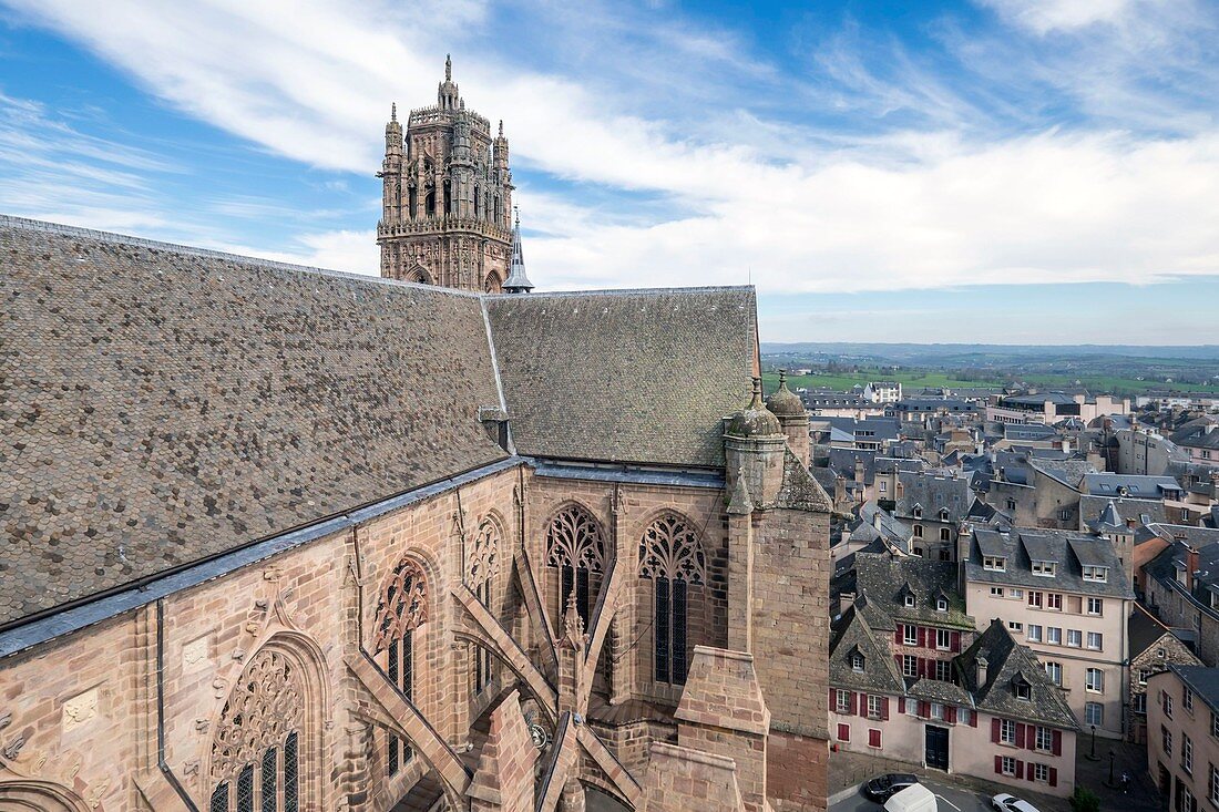 France, Aveyron, Rodez, Notre Dame cathedral