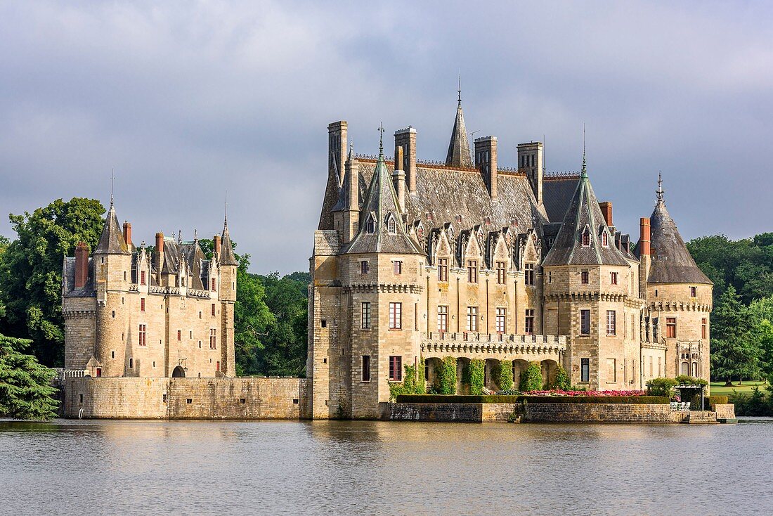 France, Loire-Atlantique, Missillac, Briere regional nature park, Bretesche castle, 15th century medieval castle, Relais & Chateaux 4 stars hotel