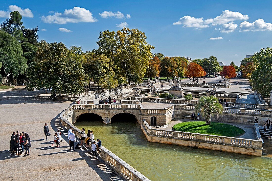 Frankreich, Gard, Nimes, die Jardins de la Fontaine