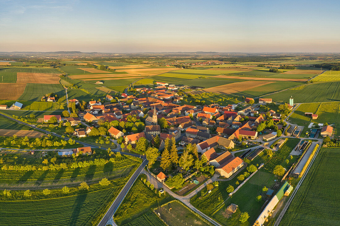 Luftbild von Westheim, Kitzingen, Unterfranken, Franken, Bayern, Deutschland, Europa