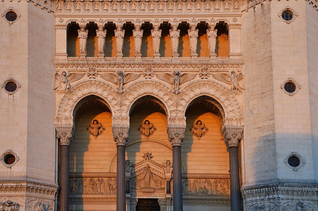 Frankreich, Rhône, Lyon, Historische Stätte, UNESCO-Weltkulturerbe, Basilika Notre Dame de Fourvière