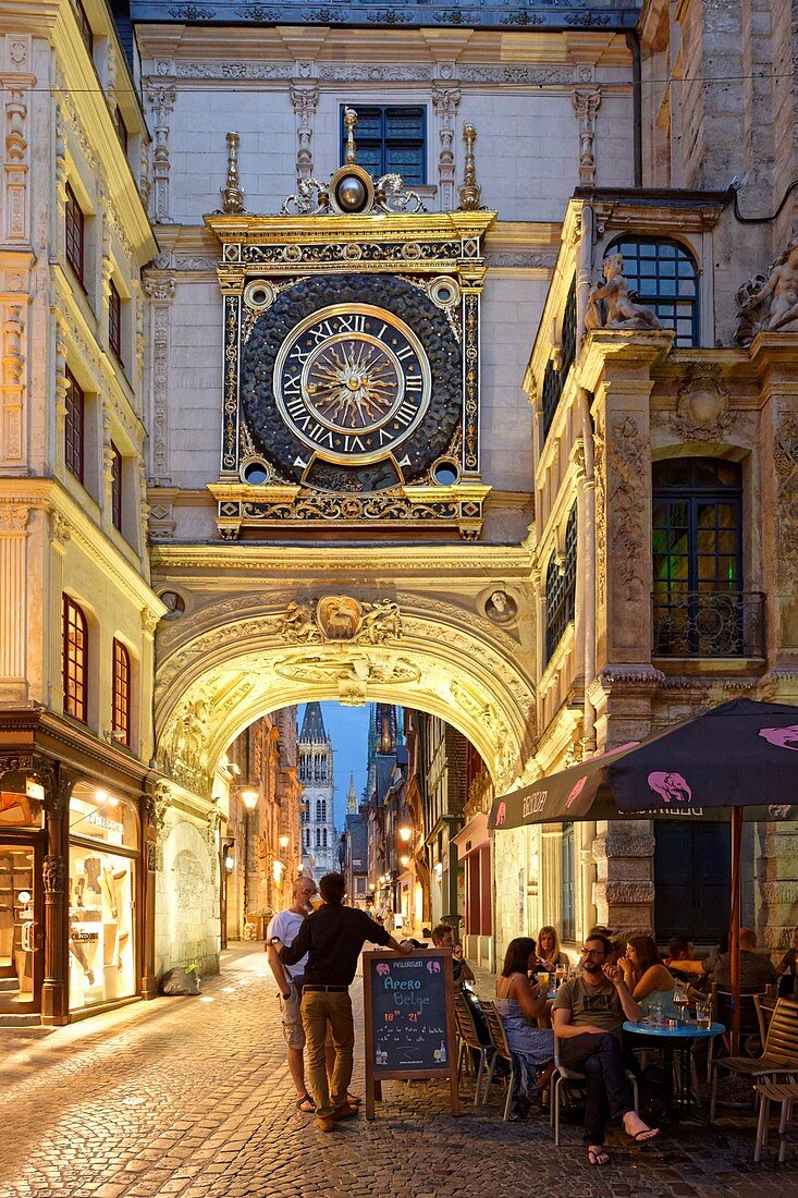 France, Seine Maritime, Rouen, the Gros Horloge is an astronomical clock dating back to the 16th century
