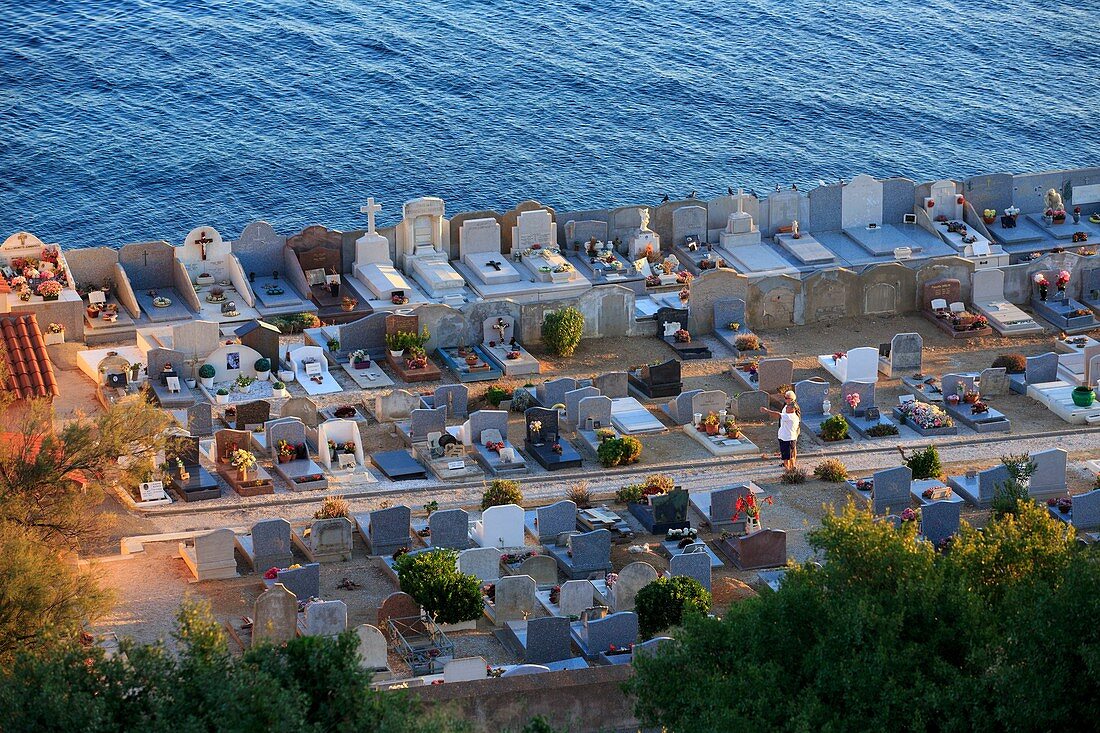 France, Var, Saint Tropez, marine cemetery