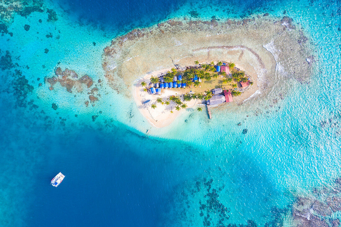 Kuanidup Insel, San-Blas-Inseln, Comarca Guna Yala, Panama, Mittelamerika