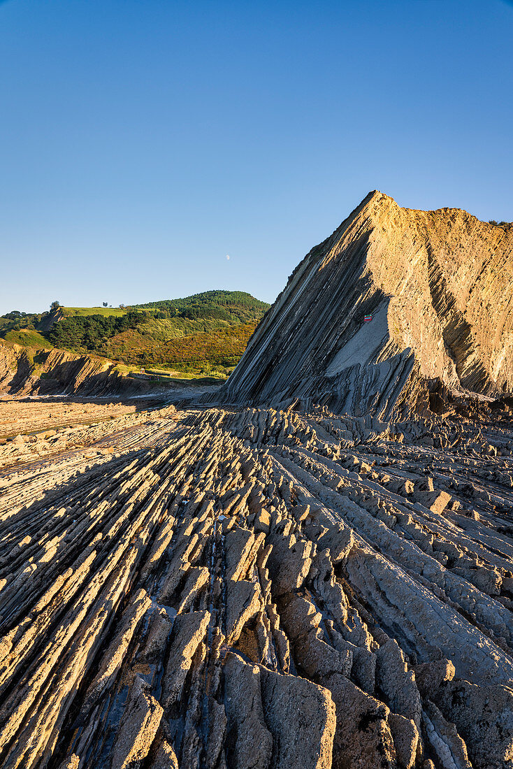 Itxaspe, Gipuzkoa, Baskenland, Spanien, Flysch am Playa Sakoneta