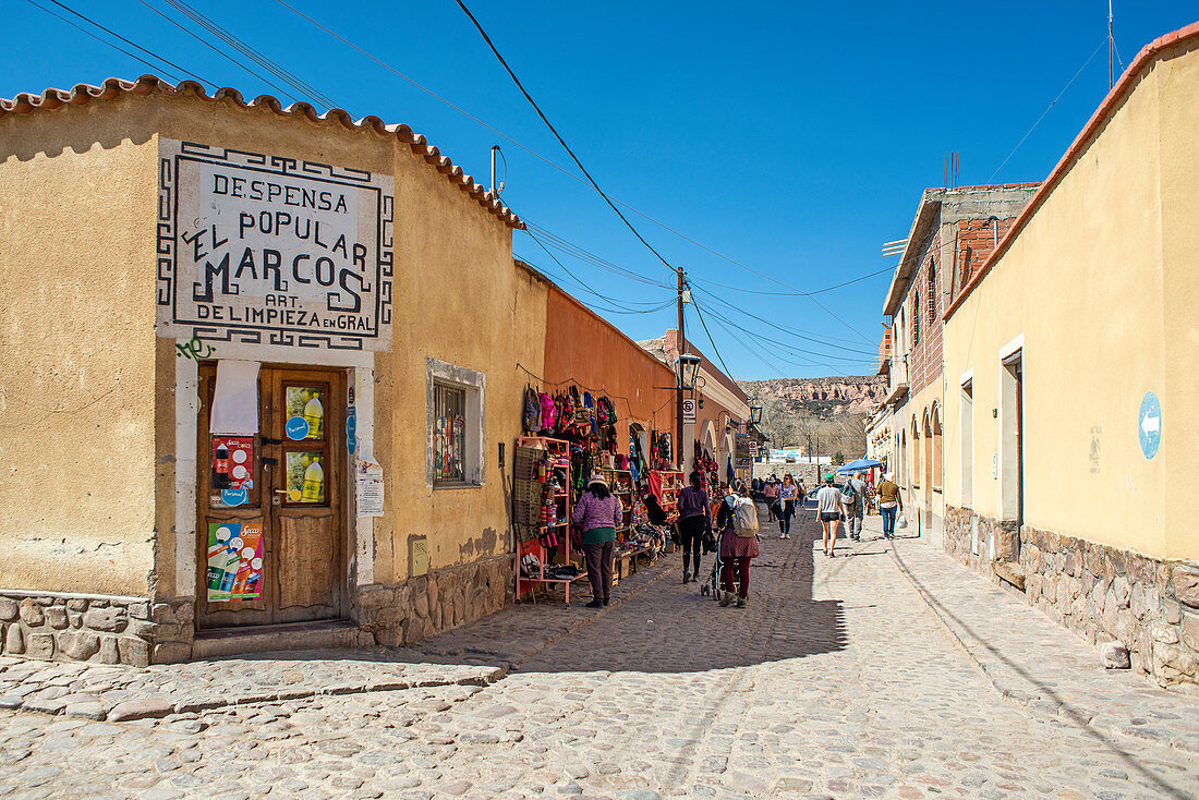 Humahuaca, Jujuy province, Argentina, South America. A town's street